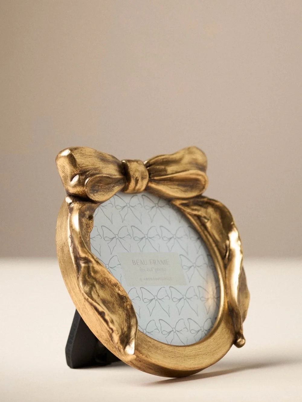 Anthropologie Beau Bow Gold Picture Frame
